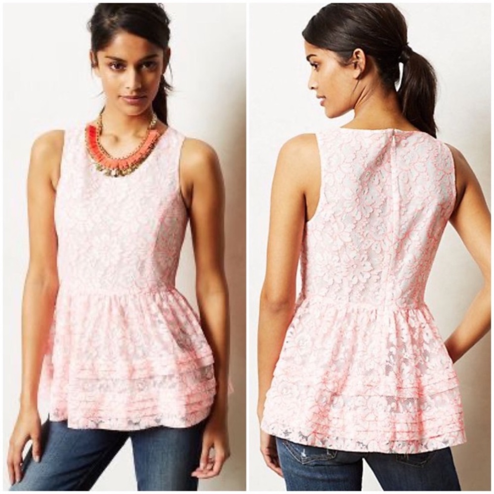 Anthropologie Moulinette Souers Kismet Peplum Top